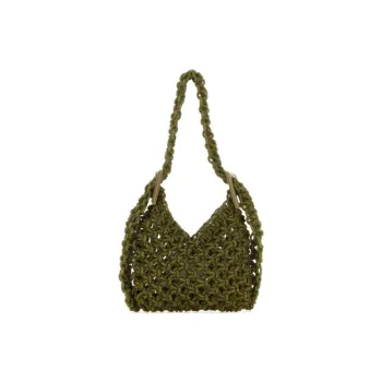 HIBOURAMA Rhinestone Shoulder Bag Women's Green