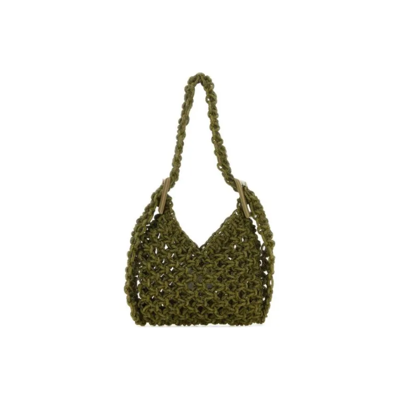 HIBOURAMA Rhinestone Shoulder Bag Women's Green-0