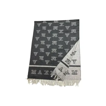 MaxMara Cashmere Knit Scarves Unisex Black