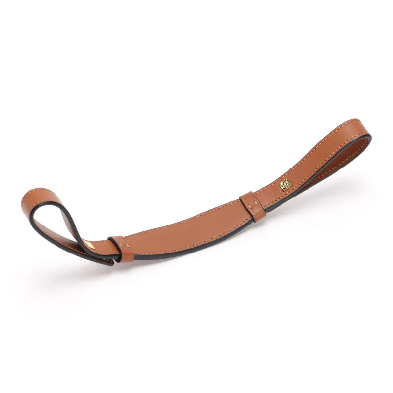 LOEWE Cow Leather Shoulder Strap Bag Strap Women's Tan-2