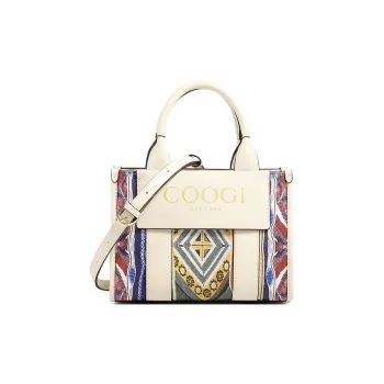 COOGI Synthetic Leather One Shoulder Handbag Regular Women's Pink/Ecru