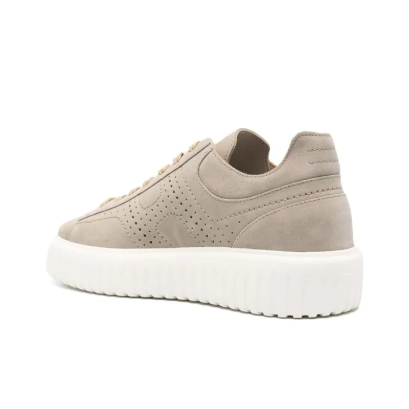 HOGAN Round Toe Lace Up Sneakers-4
