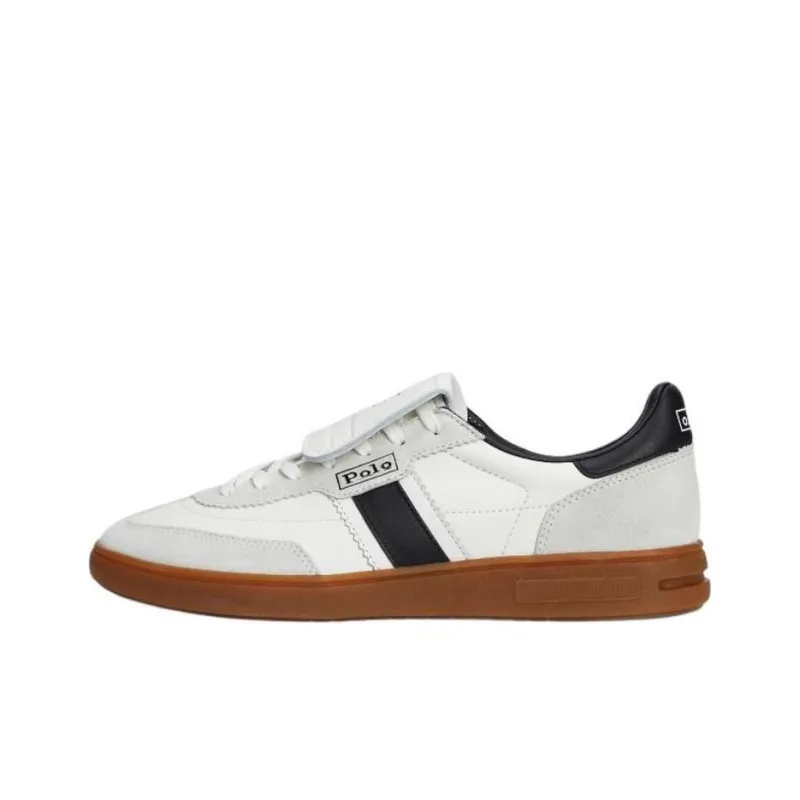 Polo Ralph Lauren Bedford Low Top Skateboard Shoes Men's White Gray-0