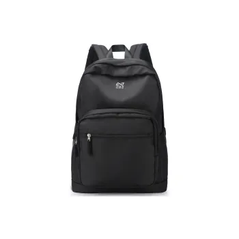 KEYSTREET Fabric Backpack Regular Unisex Black/Ecru/Dusty Pink/Forest Green