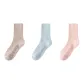 ① Fall Winter Warm Dot Flower Wool Socks Combination (Khaki+Blue+Pink)