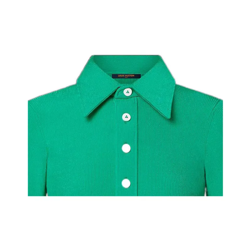 LOUIS VUITTON New Quarterly Products Of LV Polo Shirts Women's Green-2