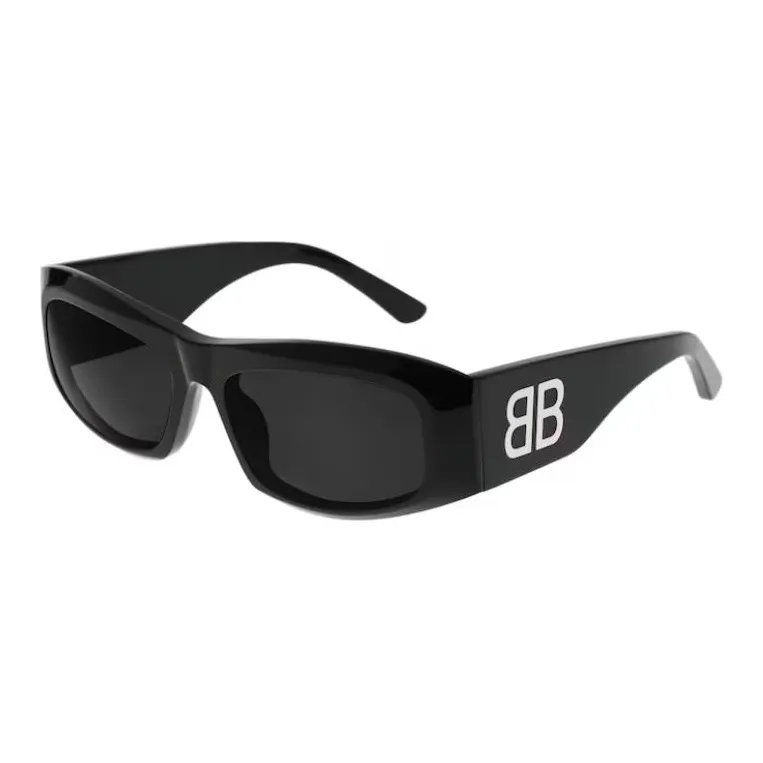 Balenciaga Acetate Bio Based Recycled Material Square Sunglasses Women's Black-0
