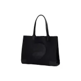 TORY BURCH Ella Fabric Tote Bag Shopping Bag Shoulder Bag Handbag Medium Size Women's Black