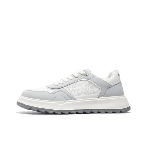 NAVIGARE Small Sailboats Lightweight Height Increasing Low Top Casual Shoes Men's White Gray