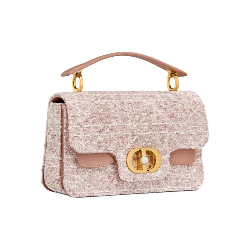 DIOR Jolie Cotton Handbag Small Size Women's Rose Pink-0