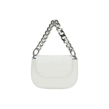 FANSIZHE Jeans Couture PU Synthetic Leather Handbag Women's White