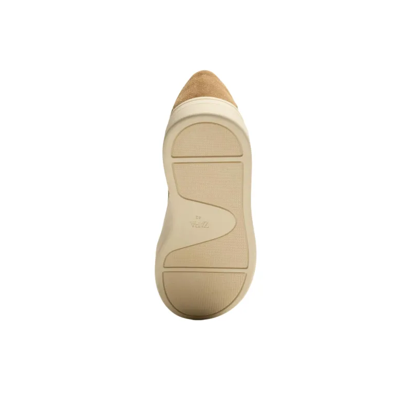 ZARA Low Top Skateboard Shoes Men's Beige Yellow-3