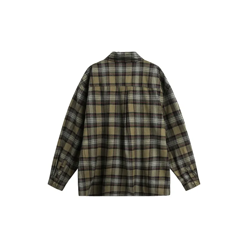 JUNGLE TIGER Shirt Unisex Green Plaid-1