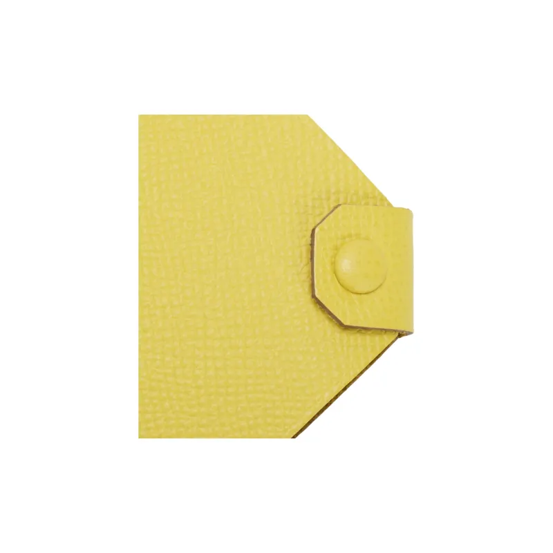 HERMES Tarmac Epsom Leather Passport Holder Trumpets Unisex 9R Lime Lemon-4
