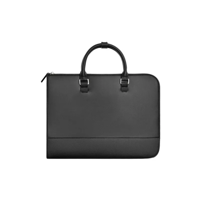 ZARA PU Handbag Briefcase Men's Crimson/Blue/Black-4