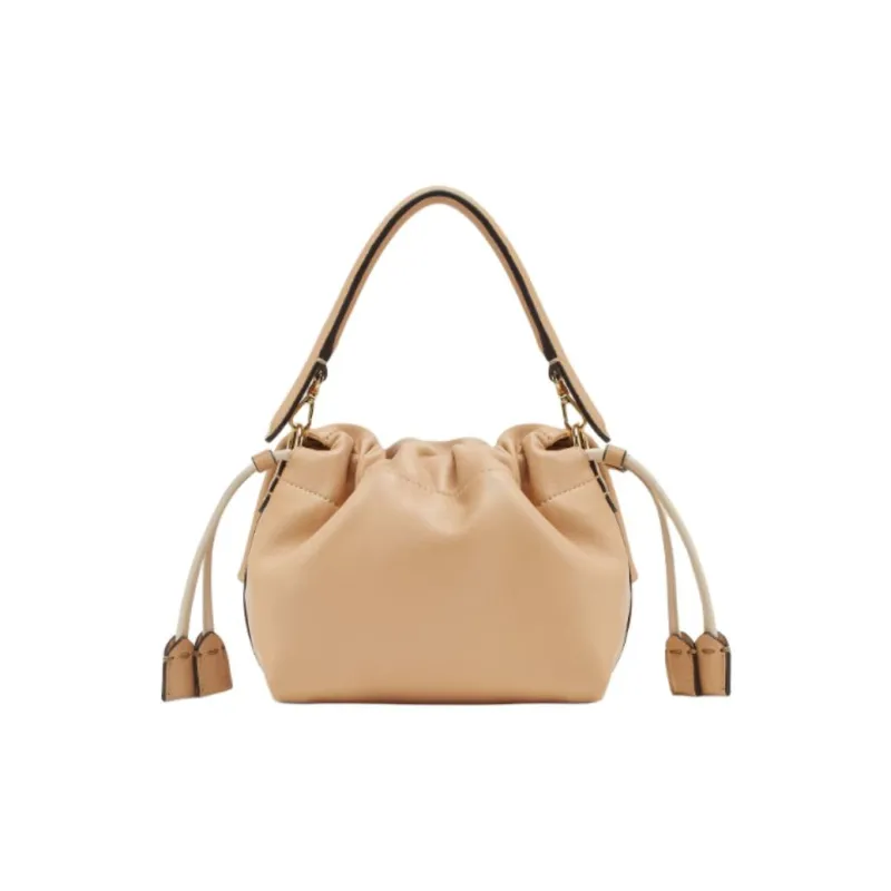FENDI Baguette Leather One Shoulder Handbags Small Size Women's Pink-2