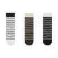 ③ Fall Winter Fashion Stripes Versatile Socks Combination (White+Brown+Black)