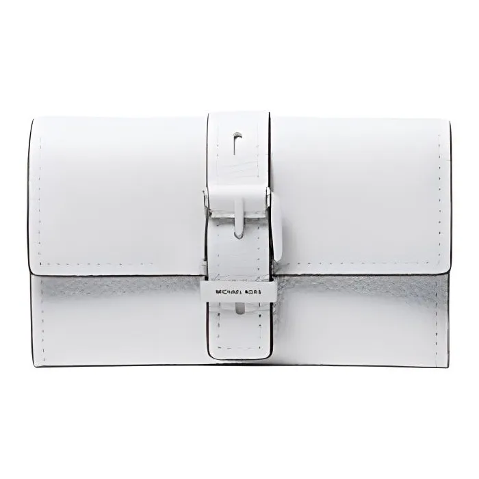 MICHAEL KORS Nolita Leather Wallet Medium Size Women's Glossy White-0