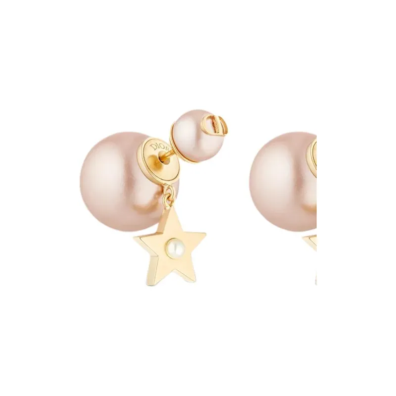 DIOR Metal Earrings Women's Pink-2