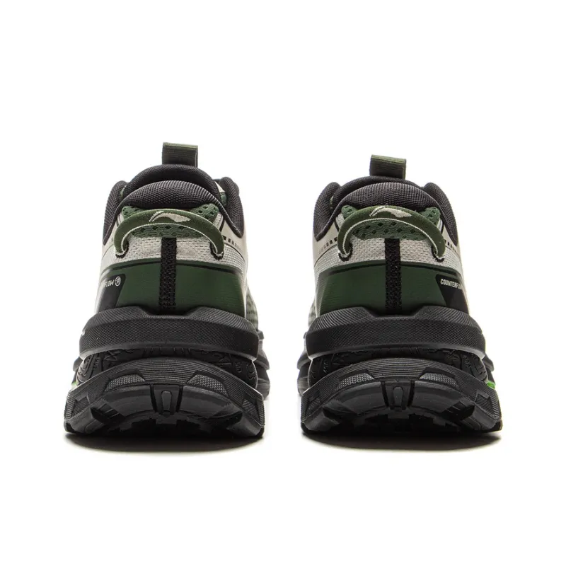 LiNing CF Su Xingchuan Cushioned Slip-Resistant Abrasion-Resistant Low-Top Trekking Shoes Unisex Gray Green-5