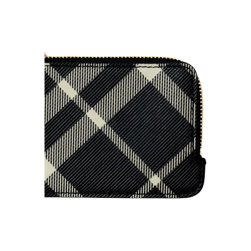 Burberry Polyester Card Holder Women's Black & Printed Fabric-2