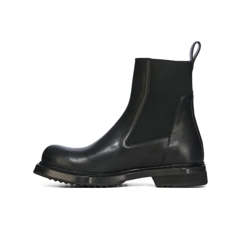 RICK OWENS/RO BEATLE CYCLOPS Short Chelsea Boots Men's Black-0