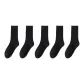 ③ Fall Winter Fashion Versatile Crew Socks Combination (Black+Black+Black+Black+Black)