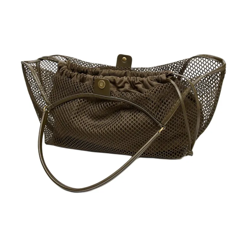 ZARA Polyester Tote Bag Shopping Bag Handbag Women's Green-4