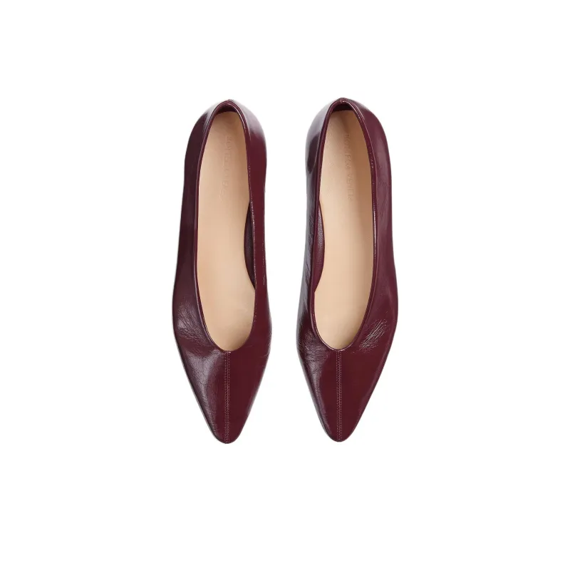 Bottega Veneta Sofia Casual Single Shoes Women's Burgundy-3