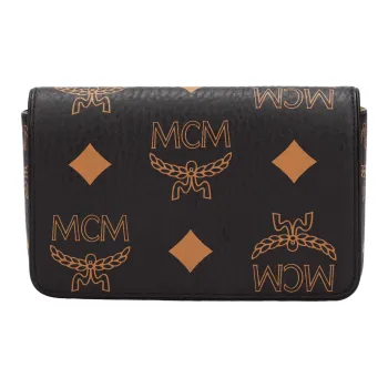 MCM Aren Canvas Camera Bag, Crossbody Bag, Clutch Mini Unisex Black