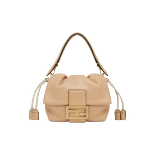 fendi silk Baguette Leather One Shoulder Handbags Small Size Women's Pink