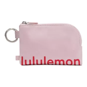 Lululemon Polyester Card Holder Women's Pink Mist & Desert Red