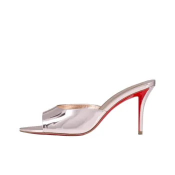 Christian Louboutin Miss Z 80mm Mule Vintage Rose Laminated Calf Leather Women's