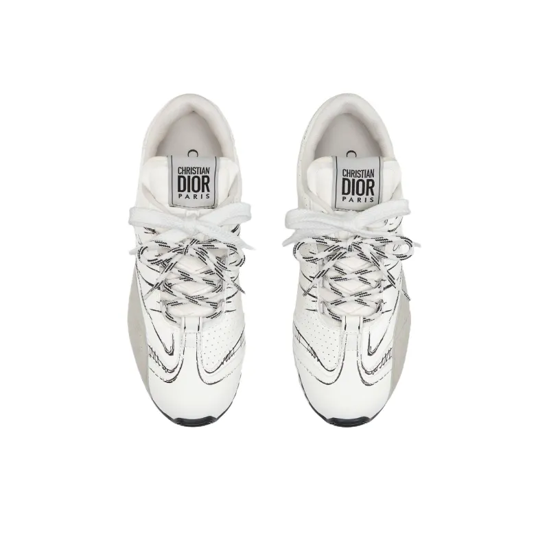 DIOR D Sketch 2025 Spring Summer Product Collection Low Top Casual Shoes Women's White-3