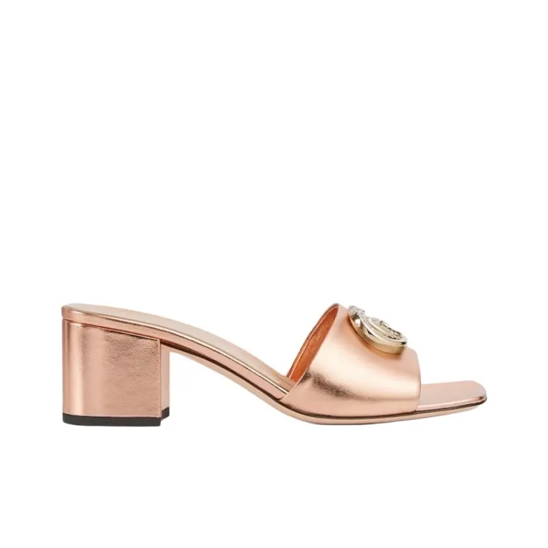 GUCCI Nojum Abrasion Resistant Slide Slippers 5.5cm Women's Pink-1