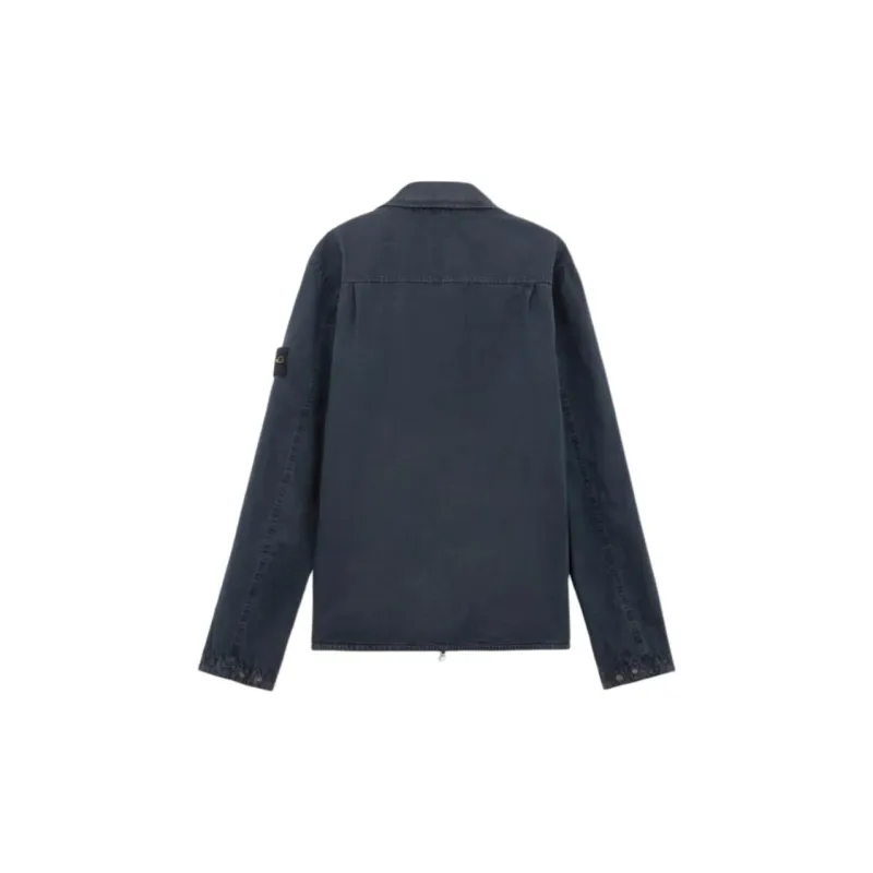 STONE ISLAND Zip Up Long Sleeved Shirt-1