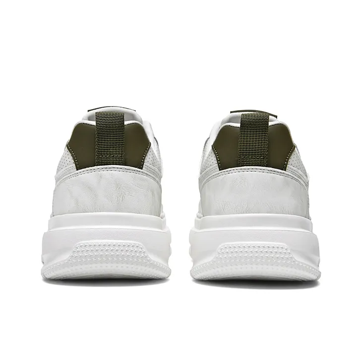 AOKANG Air Force One Series Skateboard Shoes Men Low Top Beige Yellow, White Green-12