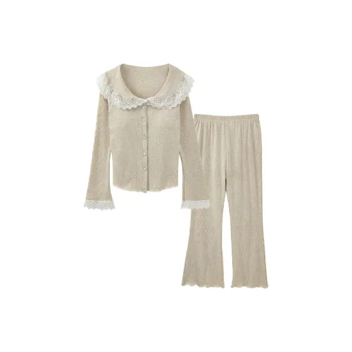 Sleeping Beauty Pajama Set Women's Khaki
