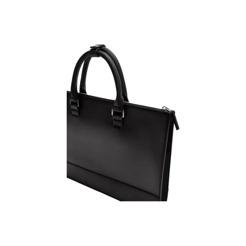 ZARA PU Handbag Briefcase Men's Crimson/Blue/Black-7