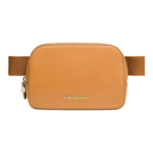 Lululemon Everywhere Leather One Shoulder Crossbody Fanny Pack Men's Chestnut Brown