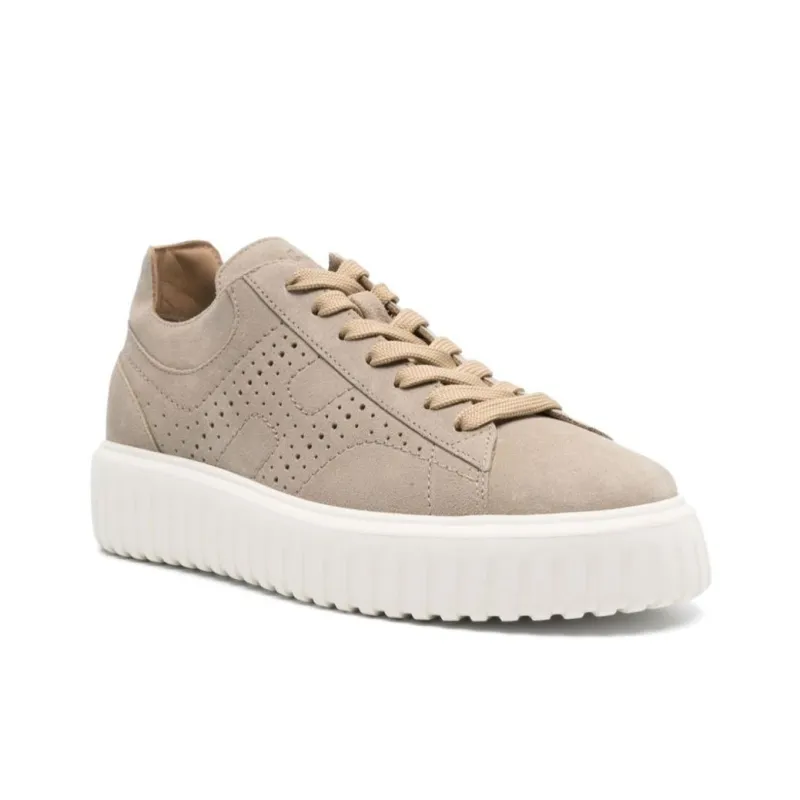 HOGAN Round Toe Lace Up Sneakers-2