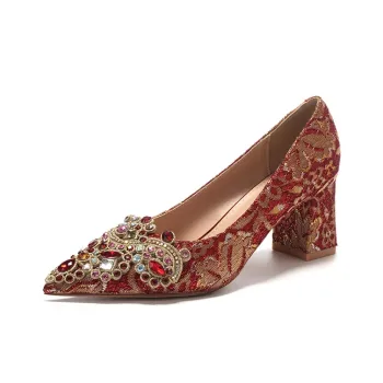 QITUMAUL Chunky Heel High Heels 6.5cm Women's