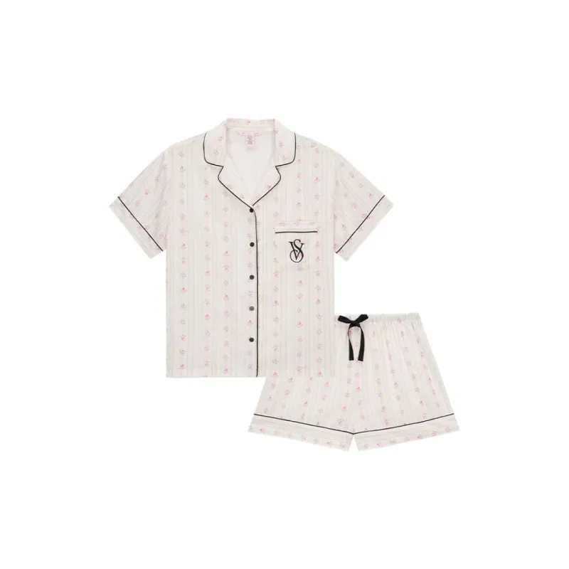 Victoria's Secret Pajama Set Box Women's Shallow Crushed Flowers-0