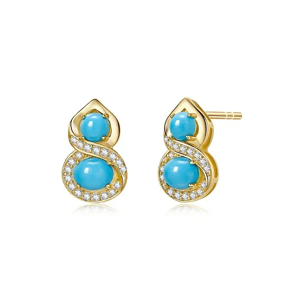 IL&CO. Turquoise Stud Earrings Women's-0