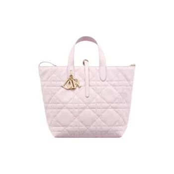 DIOR Toujours Cow Leather Native Bag, One Shoulder Handbag Medium Size Women's Light Pink