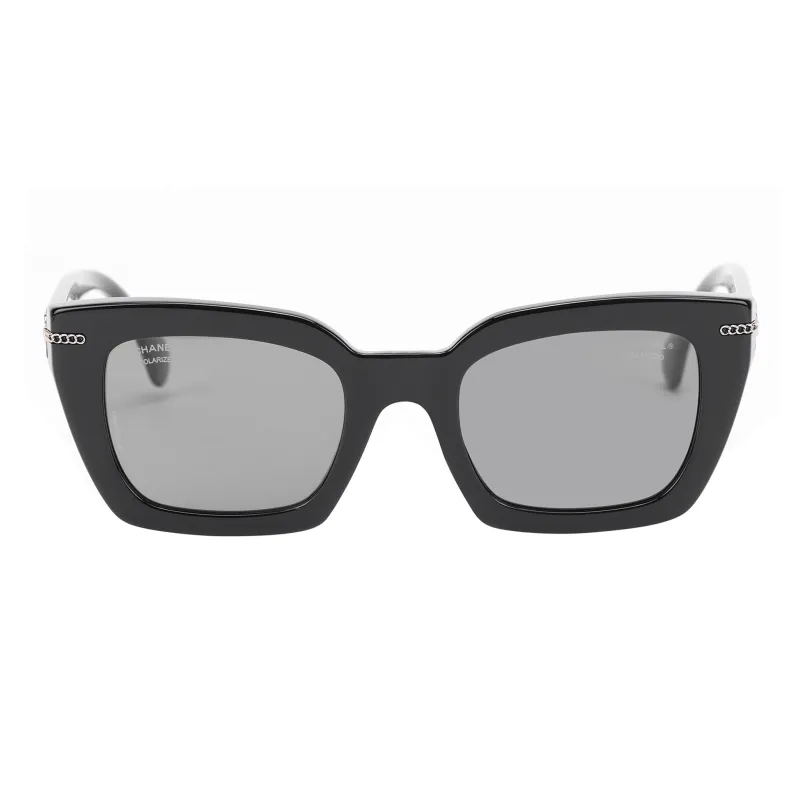 CHANEL Square Chain Polarized Sunglasses-1