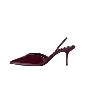 ZARA Slim Heel High Heels 8cm Women's Bright Red
