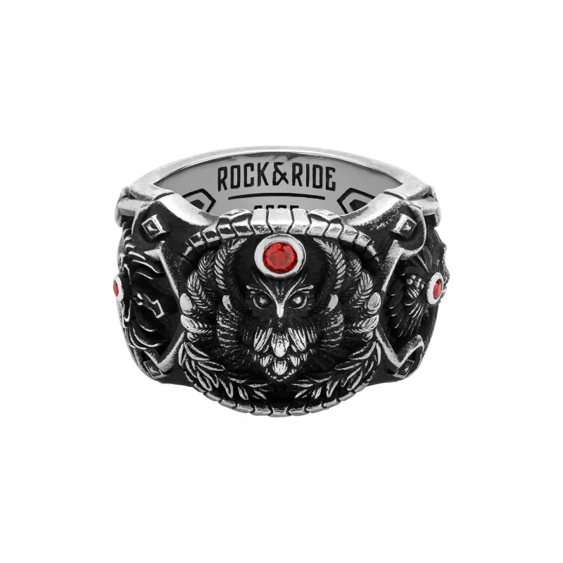 ROCK&RIDE 925 Sterling Silver Rings Men's-10