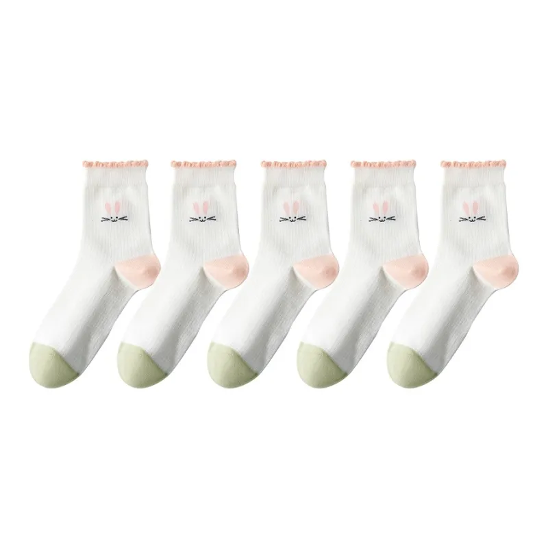 MIIOW Mid-Calf Socks Women's 5 Pack-0