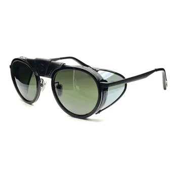 Vuarnet Acetate Β Titanium Titanium Alloy Irregular Shape Sunglasses Unisex Black